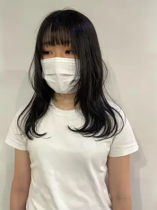 ロング カラー silo所属・silo MOKA 顔周りカット🦦のヘアスタイル