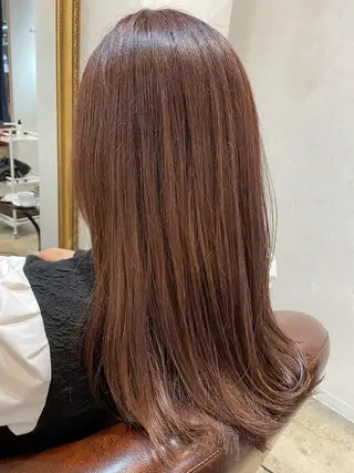 セミロング カラー 透明感カラー💎 AYAのヘアスタイル