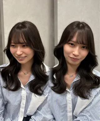 セミロング カラー VIEW YOKOHAMA所属・透明感カラー ／kana‎🤍のヘアスタイル