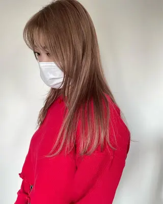 ロング カラー silo所属・silo MOKA 顔周りカット🦦のヘアスタイル