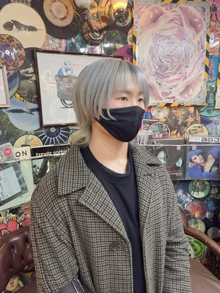 ショート カラー ヘアアレンジ haco+所属・🌈派手髪エクステ ブレイズ🌈ひろとのヘアスタイル