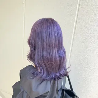 セミロング カラー ヘアアレンジ 艶髪✨寒色カラー✨ 翁長孝輔のヘアスタイル