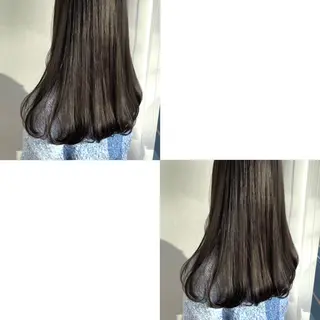 ロング カラー 青沼夏未/オリーブ/ 寒色カラーのヘアスタイル