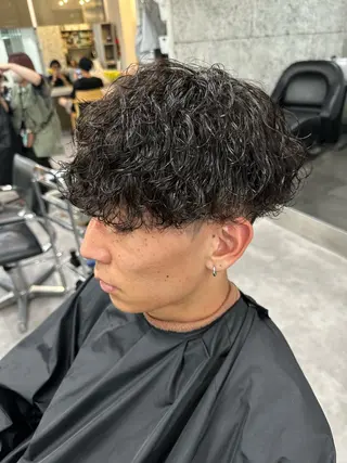 ショート パーマ メンズ 【メンズパーマ】比嘉 啓人のヘアスタイル