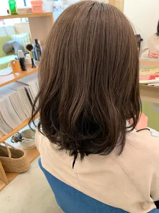 ミディアム カラー 【髪質改善】【美髪】 【ツヤ髪】ほしのちりのヘアスタイル