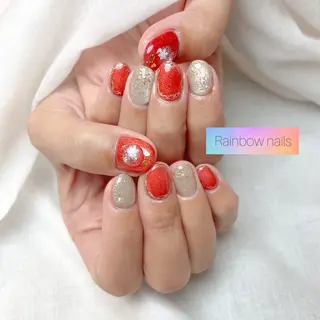 ネイル Rainbow nailsくろちゃんのネイルデザイン
