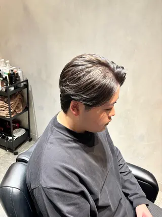 ミディアム カラー パーマ メンズ 加藤 愛実のヘアスタイル