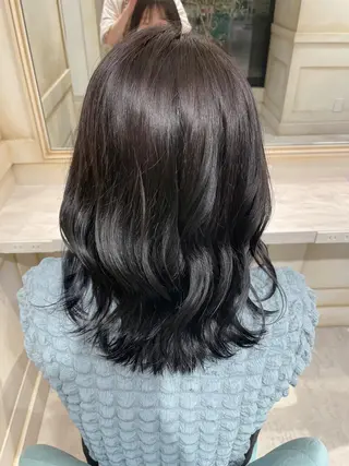 セミロング カラー 🌷ピンク/韓国風 暖色カラー ゆい🌷のヘアスタイル