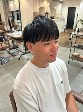 メンズ 切りっぱなしボブ 大阪梅田/きょうかのヘアスタイル