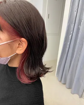 ミディアム カラー ヘアアレンジ リベルテ所属・♦️髪質改善韓国レイ ヤー♦️副店長のヘアスタイル