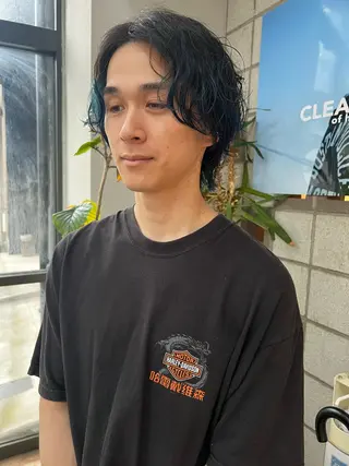 ミディアム メンズ 松本 夏海のヘアスタイル