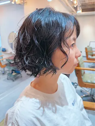 ショート パーマ lou  by  revo所属・カット無料❗️🫧 由姫🫧のヘアスタイル