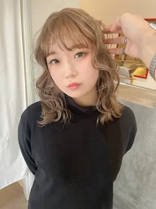 ミディアム カラー 🌈高田大夢似合わせ 透明感カラー🌈のヘアスタイル