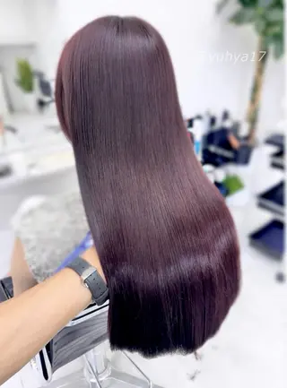 ロング カラー ブリーチなしWカラー /艶カラー✨のヘアスタイル