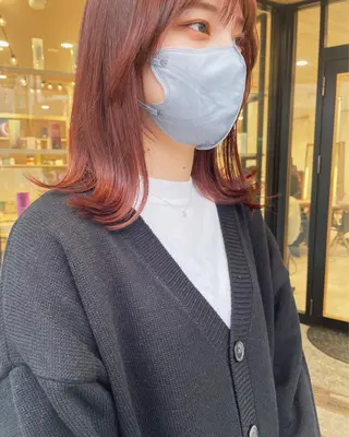 ミディアム haru/レイヤー/ ウルフのヘアスタイル