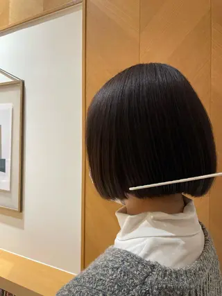 ショート ボブパーマ 井山咲良のヘアスタイル