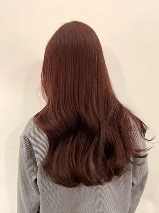 ロング カラー TIECHEL所属・韓国ナチュラル・ ベージュ/落合夏希のヘアスタイル