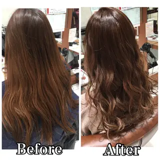 ロング カラー ラブーケ中川中島店 クラタチカコのヘアスタイル