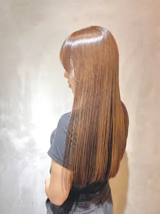 ロング カラー パーマ ヘアアレンジ 【ツヤ髪美容師】 ツダケイスケのヘアスタイル