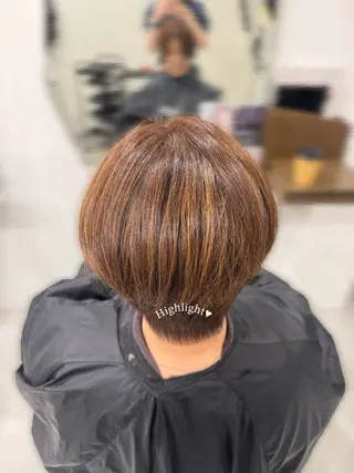 ショート 🤍うる艶カラー🤍 たむら みなみ 銀座のヘアスタイル