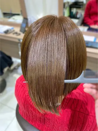 ミディアム カラー 奥村 美郁子のヘアスタイル