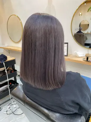 ミディアム カラー 高梨 菜々のヘアスタイル