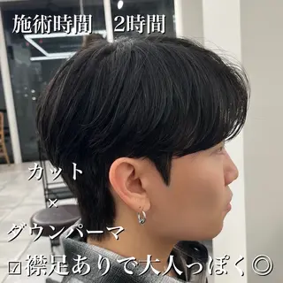 ミディアム パーマ メンズ 🏆メンズヘア特化 🥇代表りんぺーのヘアスタイル