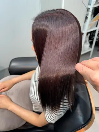 ミディアム カラー The Apartment of Solon 船橋 2nd所属・高橋潤⚜️縮毛矯正 /NEO髪質改善のヘアスタイル