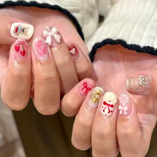 ネイル レイヤー/手書きネイ ルCOCORO 🎀のネイルデザイン