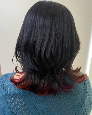 ミディアム カラー ✴︎ヒラガカナ✴︎ ECLAT HAIRのヘアスタイル