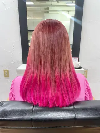 ロング カラー 青木 優歩のヘアスタイル