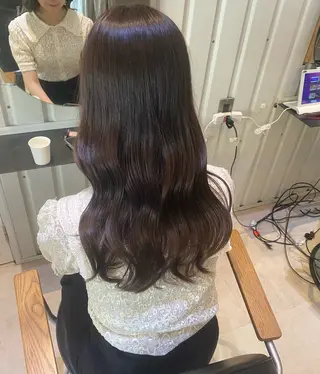 ロング カラー ヘアアレンジ 髪質改善＆トリートメント over hair所沢店所属・韓国風/レイヤー/ 𝑵𝒂𝒏𝒂🩶のヘアスタイル