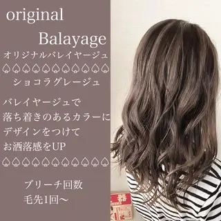 セミロング カラー 横山 直輝のヘアスタイル