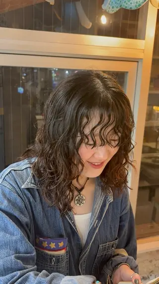 暖色カラ-ෆ˚顔周り 🎀ོ白岩亜実🎀ོのヘアスタイル