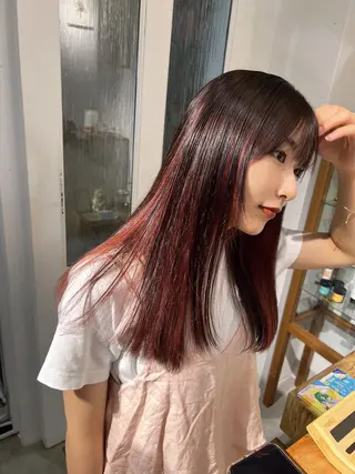 ロング rina/大須/ 暖色カラー/髪質改善のヘアスタイル