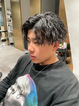 パーマ メンズ 無料ショートモデル 募集中❗️秋山ひらいのヘアスタイル