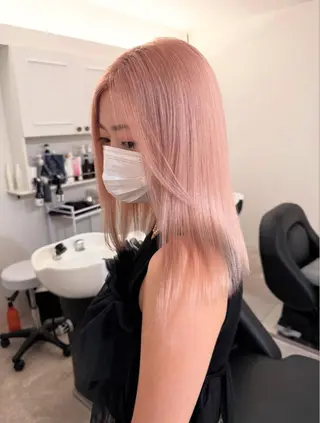 ミディアム カラー SEINA️️/烏丸 ブリーチ/ハイトーンのヘアスタイル