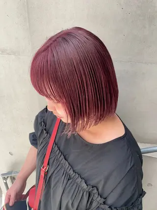 ミディアム カラー ayano / 透明感・くすみカラーのヘアスタイル