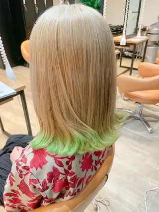 ミディアム カラー 髪質改善/ブリーチ 田代 龍我のヘアスタイル