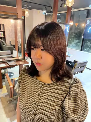 ミディアム eim hair rink  長津田店所属・🫧透明感カラー 🫧しほのヘアスタイル