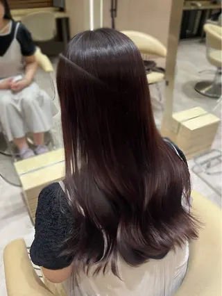 ロング カラー 顔周りカット/ 透明感カラー/ユナのヘアスタイル