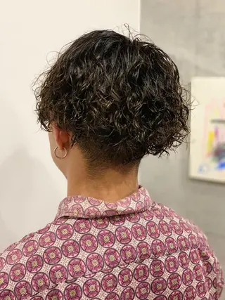 ショート カラー パーマ メンズ ViaLa Hair 🌈すずきたくむ✂︎のヘアスタイル