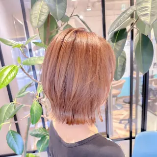 ミディアム ストンボブ/レイヤー 艶カラー💎ヒデジのヘアスタイル