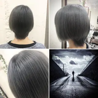 ショート カラー "PEPPU "所属・派手髪、ハイトーン ショートヘアShinのヘアスタイル