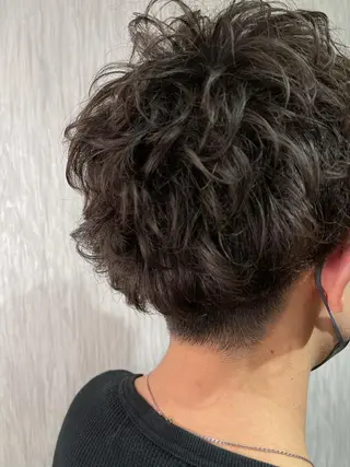 ショート パーマ メンズ 髪質改善/ストレート /半個室/大岡輝己のヘアスタイル