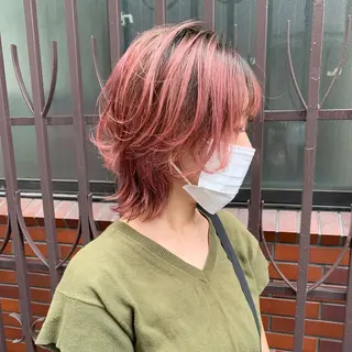 ミディアム カラー 髪質改善 Noe心斎橋店のヘアスタイル