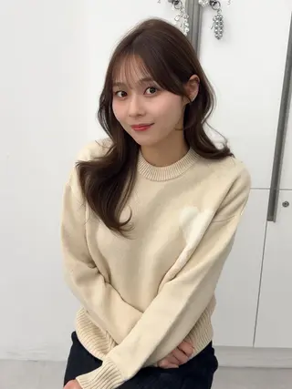 ミディアム カラー ヘアアレンジ 最小顔周り&レイヤー 特化/池袋/kokiのヘアスタイル