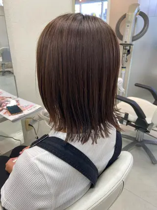 ミディアム カラー 菊地 美憂のヘアスタイル