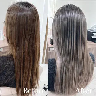 ロング カラー 山崎俊輔/髪質改善 /バレイヤージュのヘアスタイル