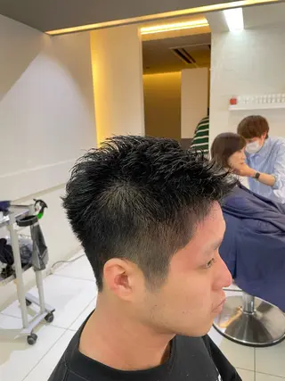 ショート メンズ 髪質改善/縮毛/トリ ートメント/平野広大のヘアスタイル